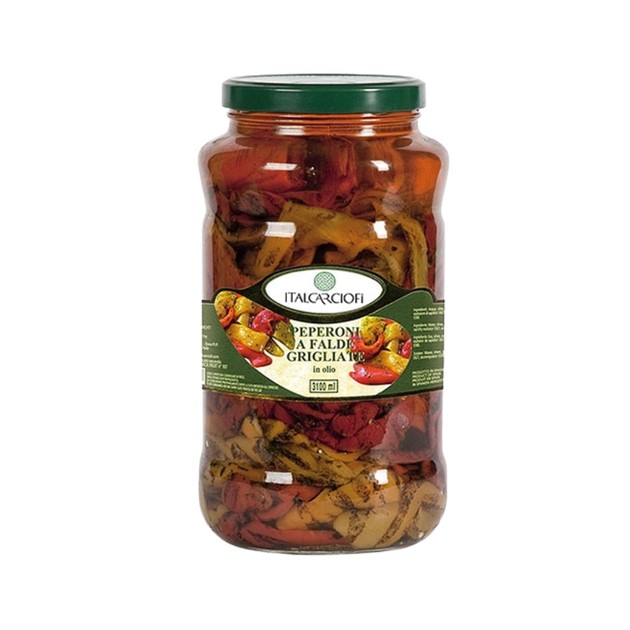 Paprika Grillad i olja 3,1 kg