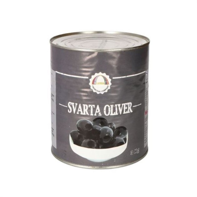 Oliver svarta utan kärna 3 kg