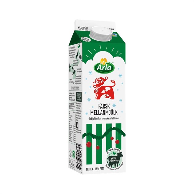 Mellanmjölk färsk Arla 1 liter