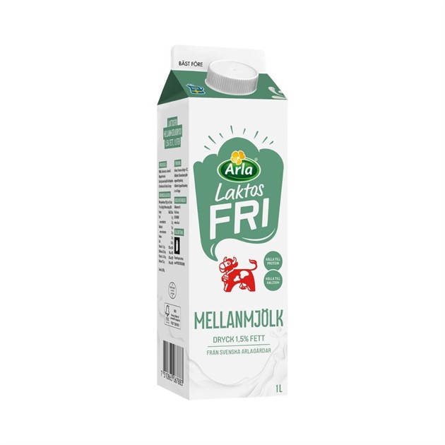 Mellanmjölk laktosfri Arla 1 liter