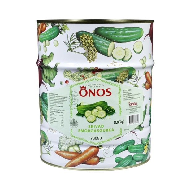 Smörgåsgurka tunnskivad 8,9kg Önos